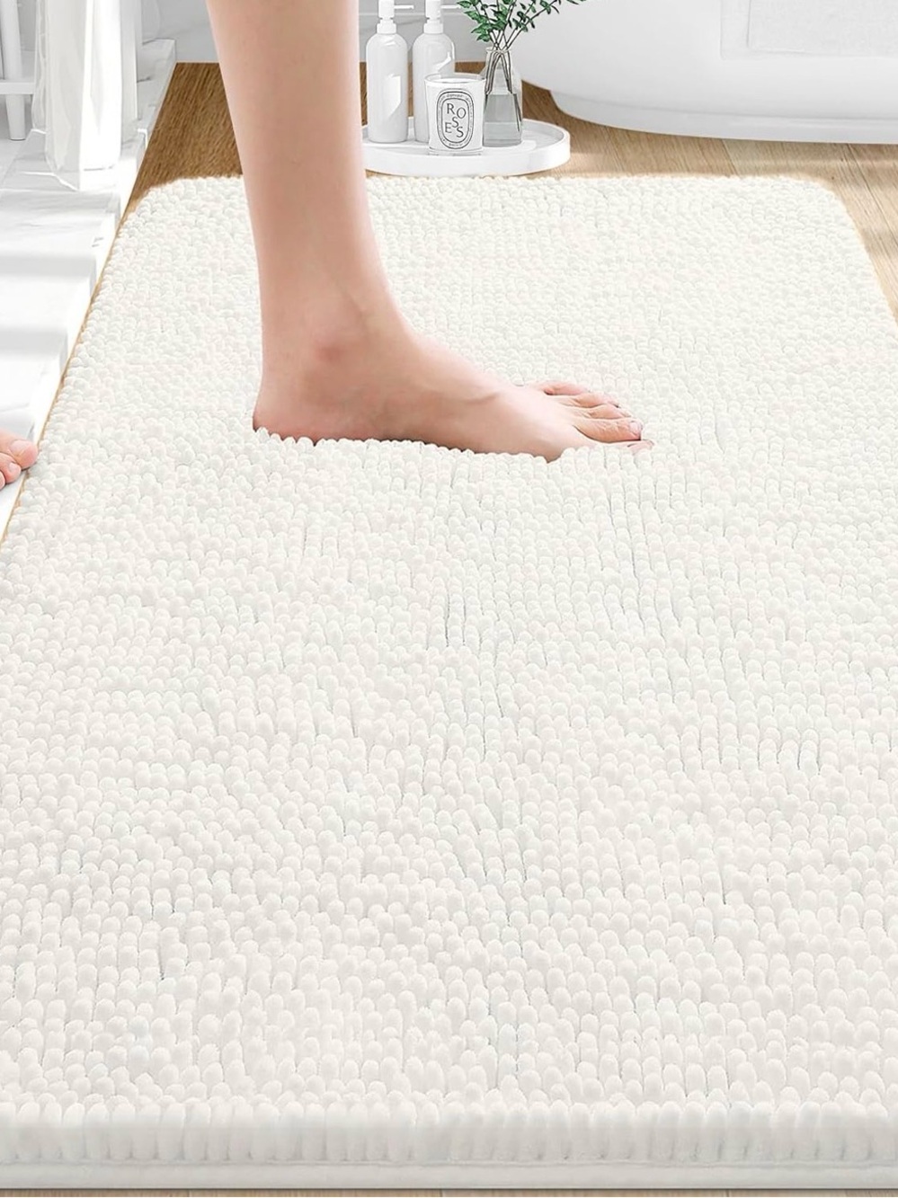 Extra Soft Non-Slip Absorbent Chenille Rug, 30x20”